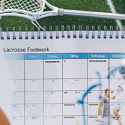 A Lacrosse footwork drills calendar page