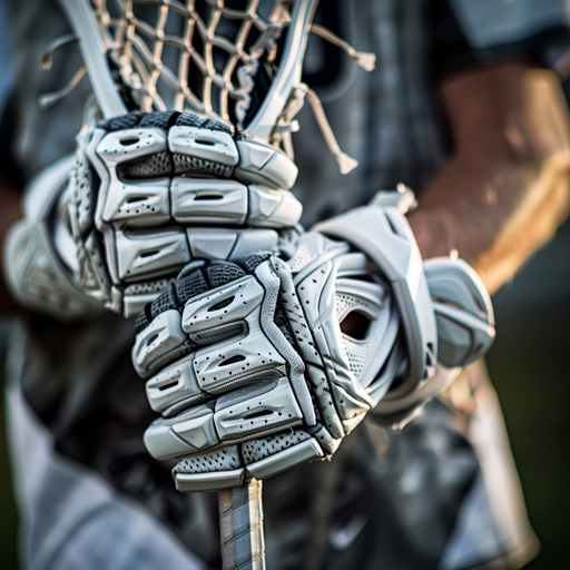 Close-up of hands gripping a Lacrosse stick, demonstrating proper technique for Lacrosse for beginners.