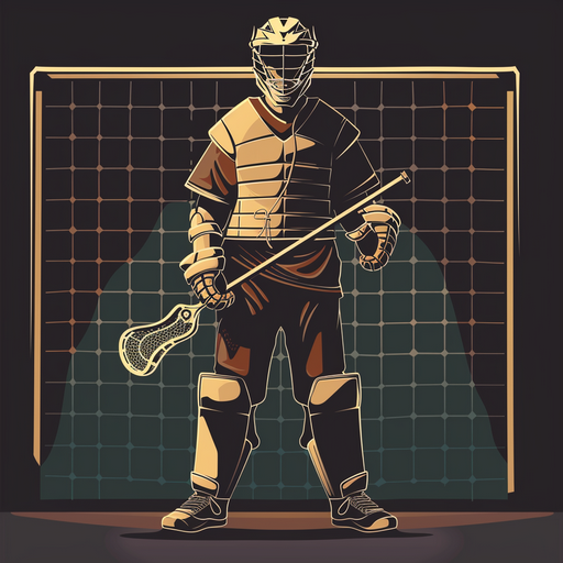 Lacrosse Positions Explained featuring a Lacrosse goalie in front of the goal crease.